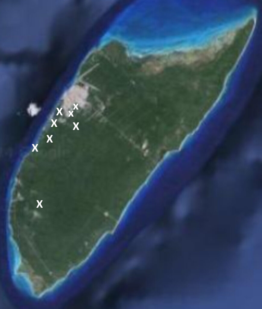 map of known caves and cenotes beneath the jungle of Cozumel